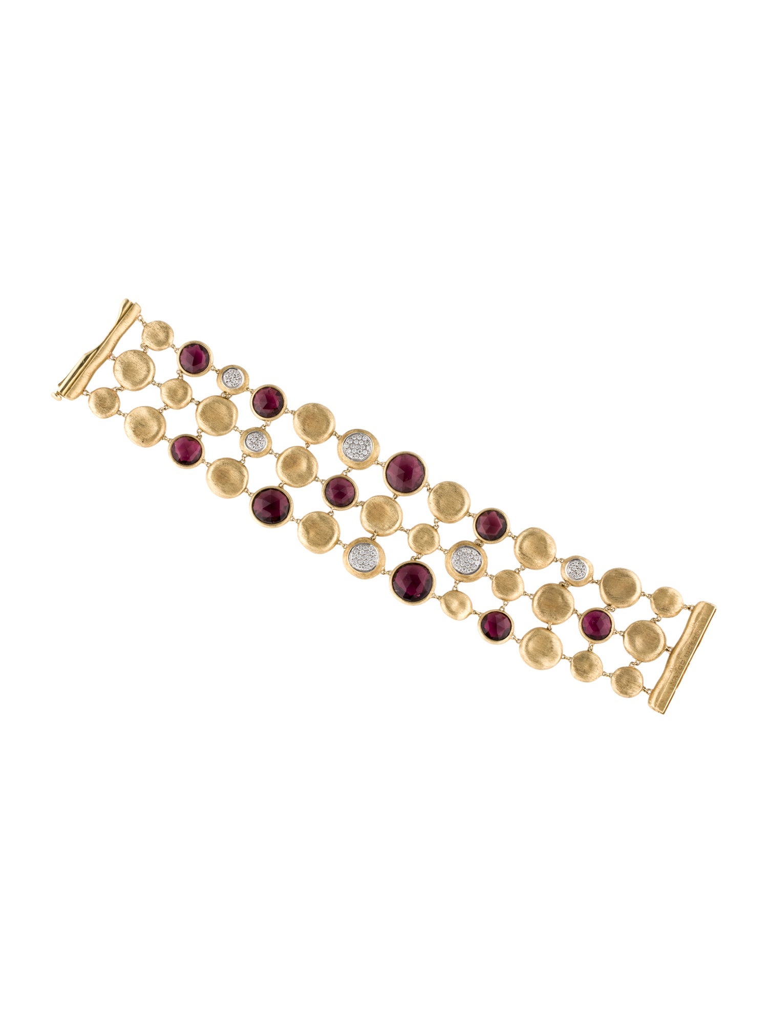 Marco Bicego 18K Rhodolite & Diamond Jaipur Multi Row Bracelet