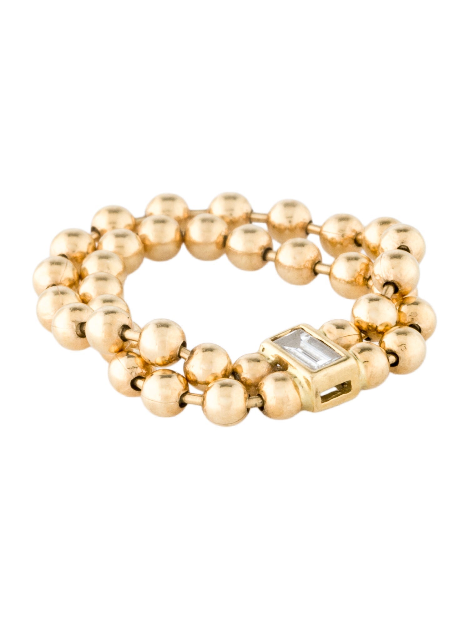 Maria Canale 18K Diamond Bead Ring