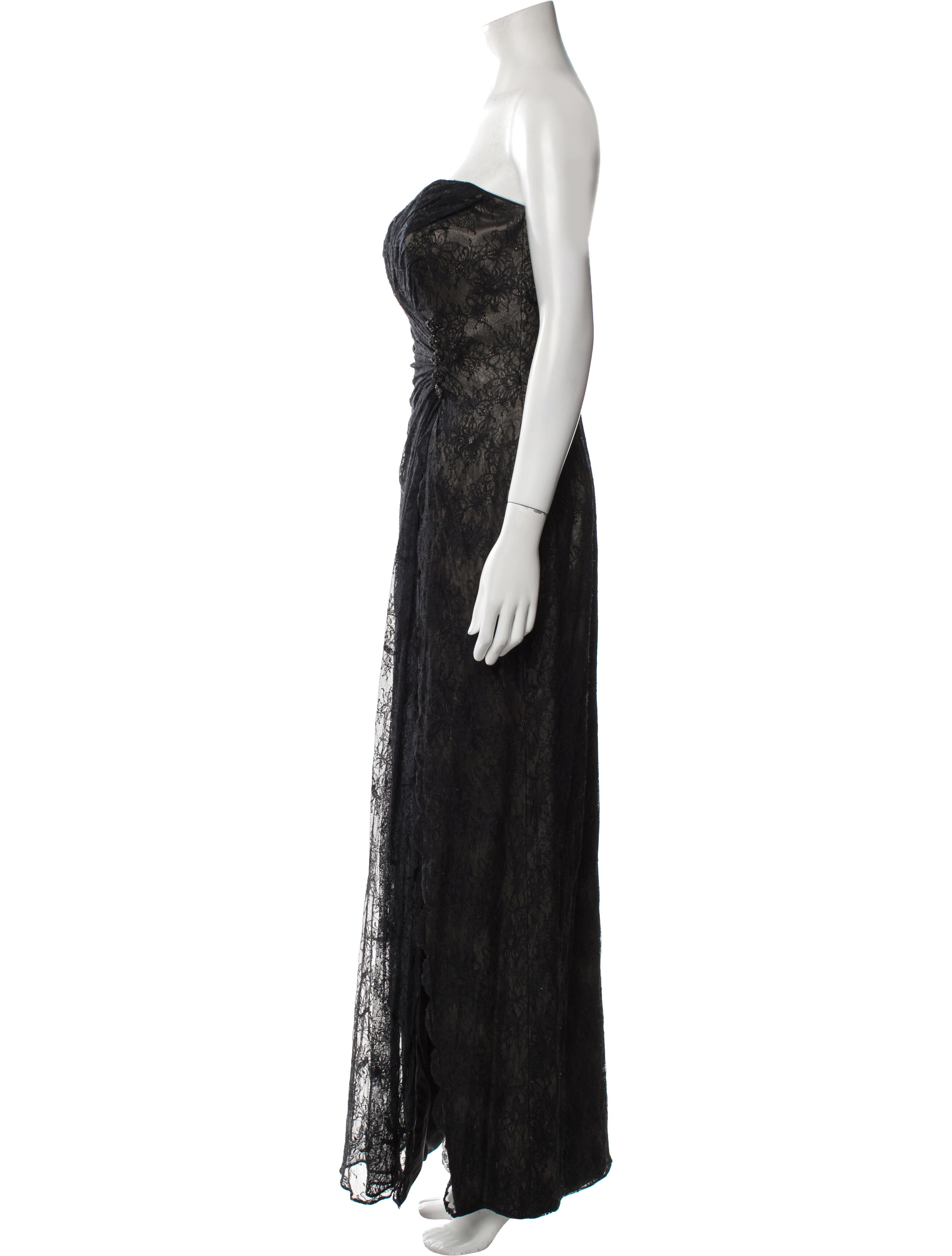 Michael Casey Strapless Long Dress