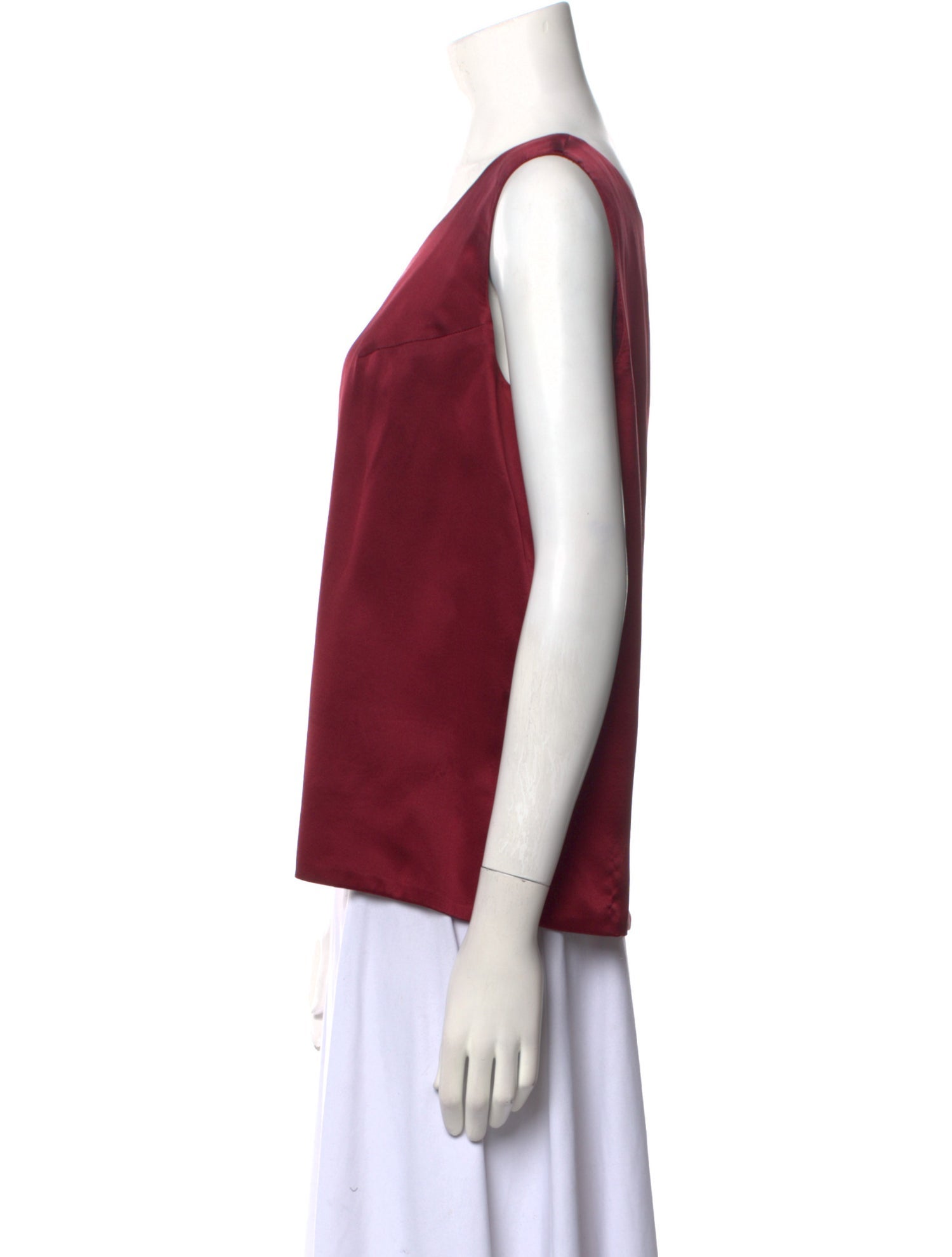 Michael Casey Nylon Scoop Neck Top