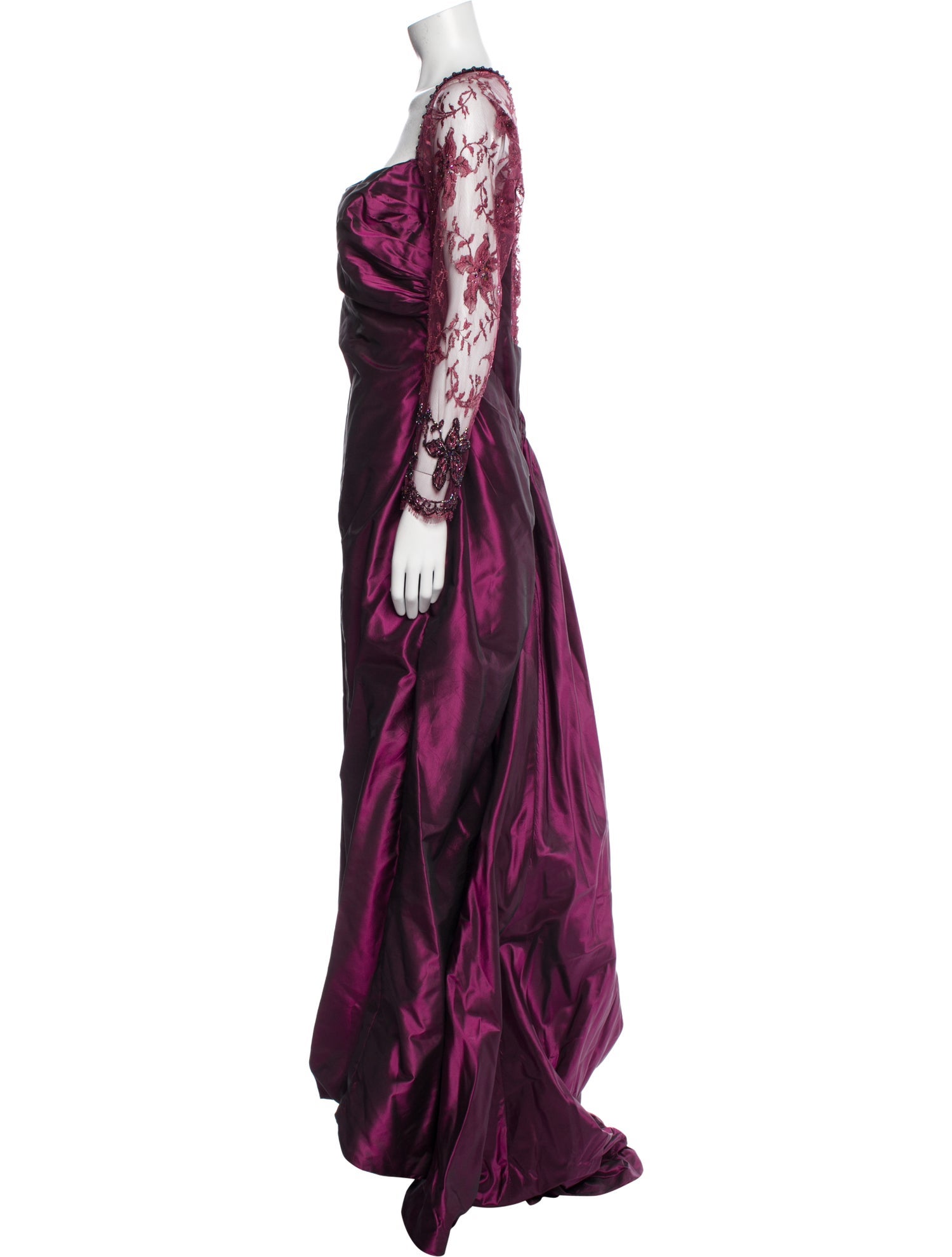 Michael Casey Square Neckline Long Dress