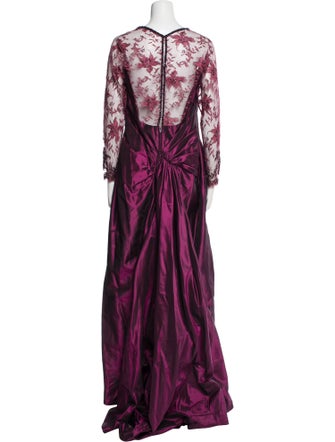 Michael Casey Square Neckline Long Dress