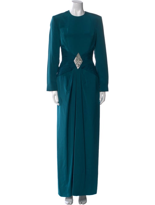 Michael Casey Crew Neck Long Dress