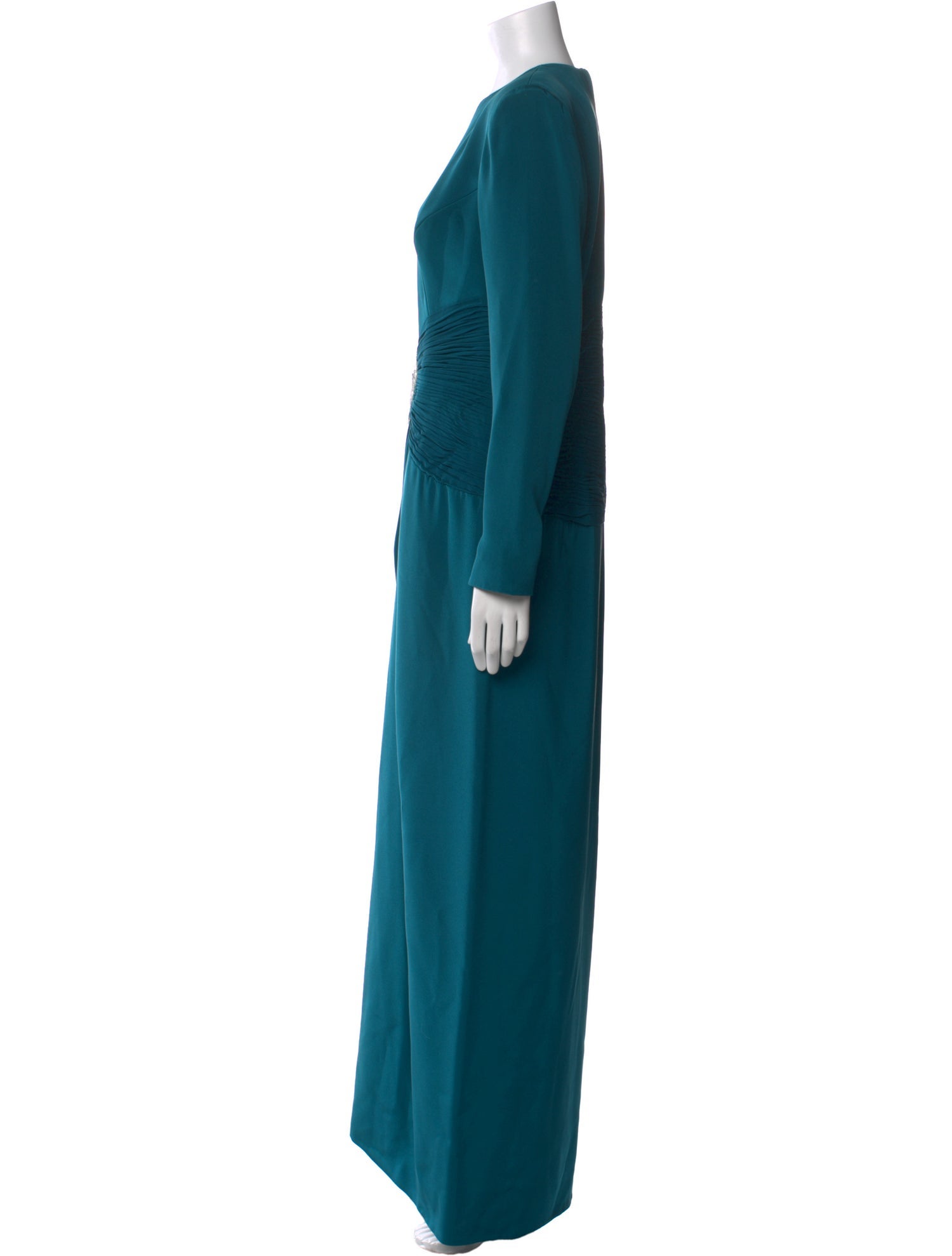 Michael Casey Crew Neck Long Dress