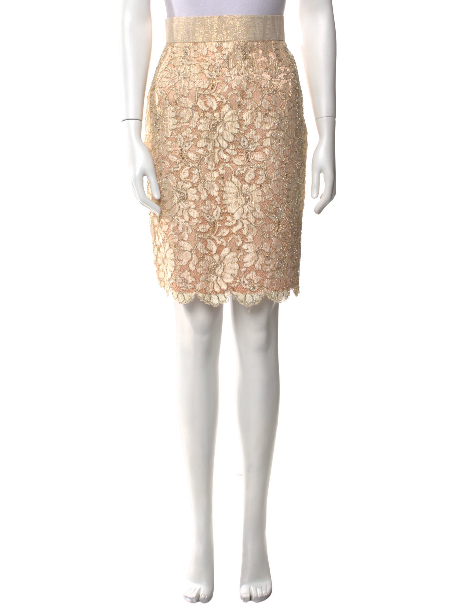 Michael Casey Silk Knee-Length Skirt