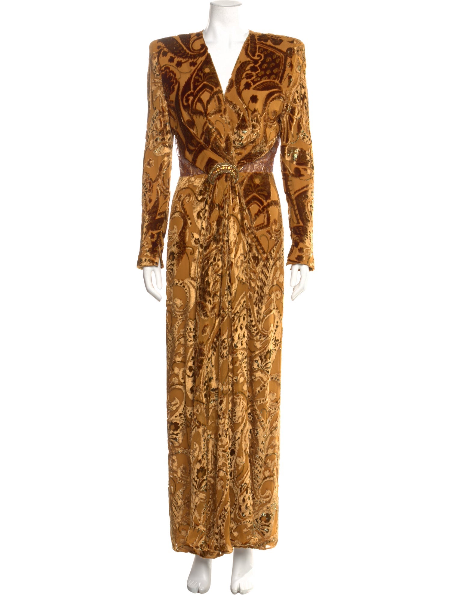 Michael Casey Printed Long Dress