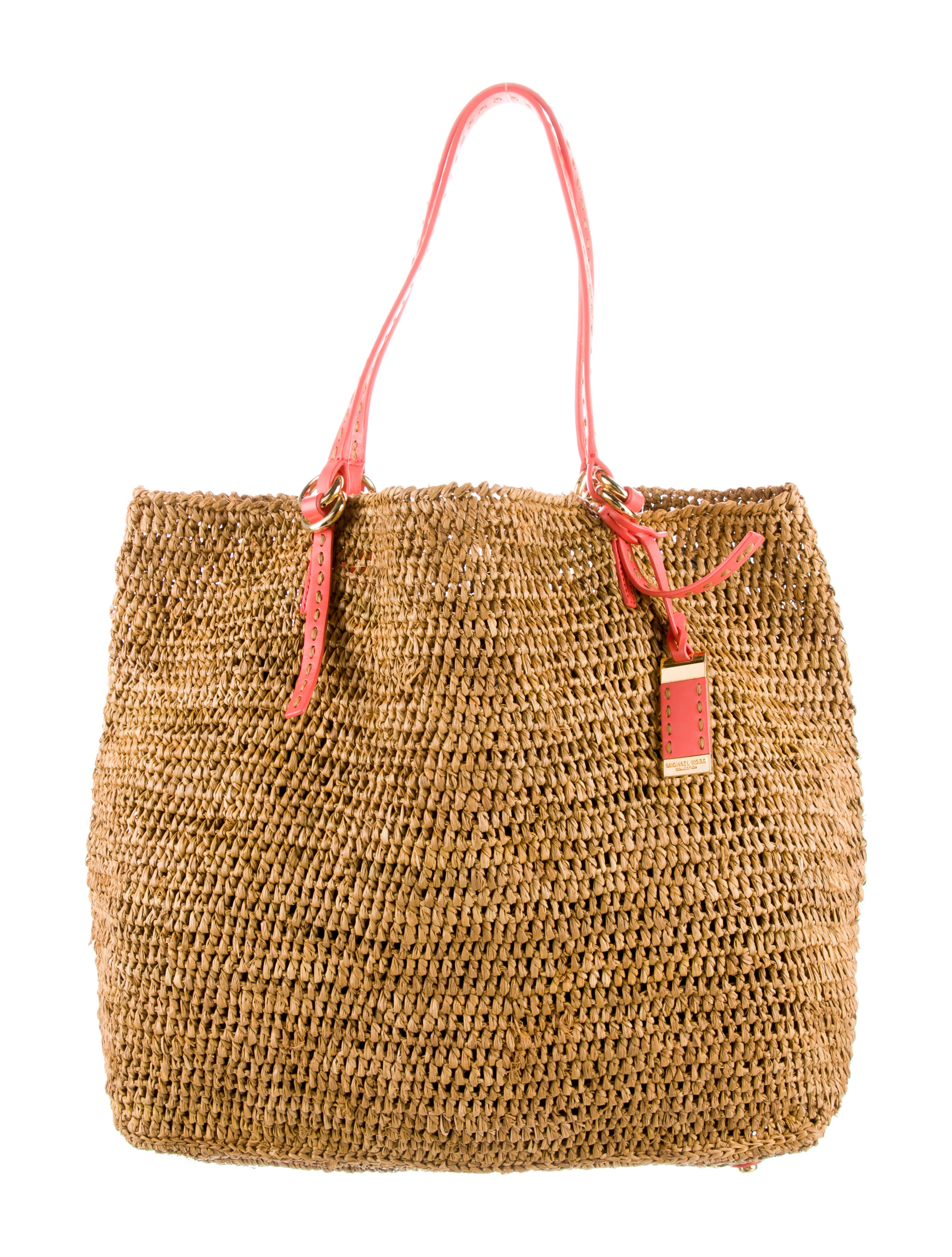 Proenza Schouler Straw LeatherTrimmed Tote Bag Brown Totes, Handbags