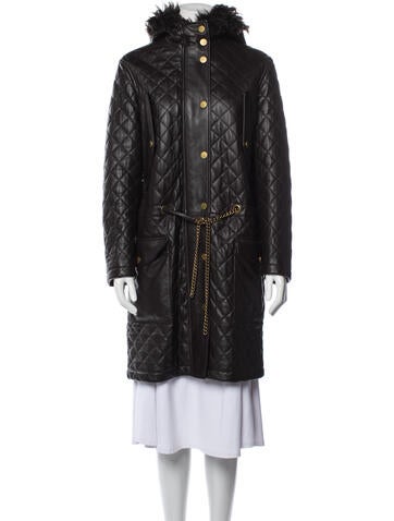 Michael Kors Collection Coats Lamb Leather Coat XS