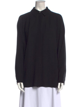 Michael Kors Collection Long Sleeve Button-Up Top