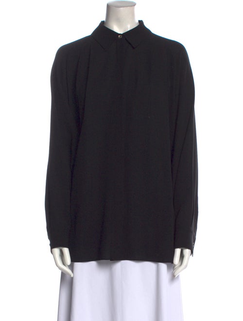 Michael Kors Collection Long Sleeve Button-Up Top