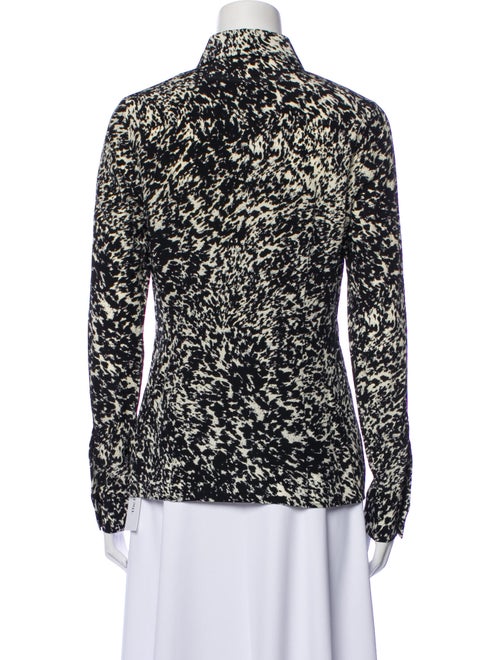 Michael Kors Collection Silk Printed Button-Up Top