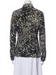 Michael Kors Collection Silk Printed Button-Up Top