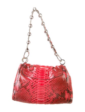 Michael Kors Collection Python Chain-Linked Shoulder Bag