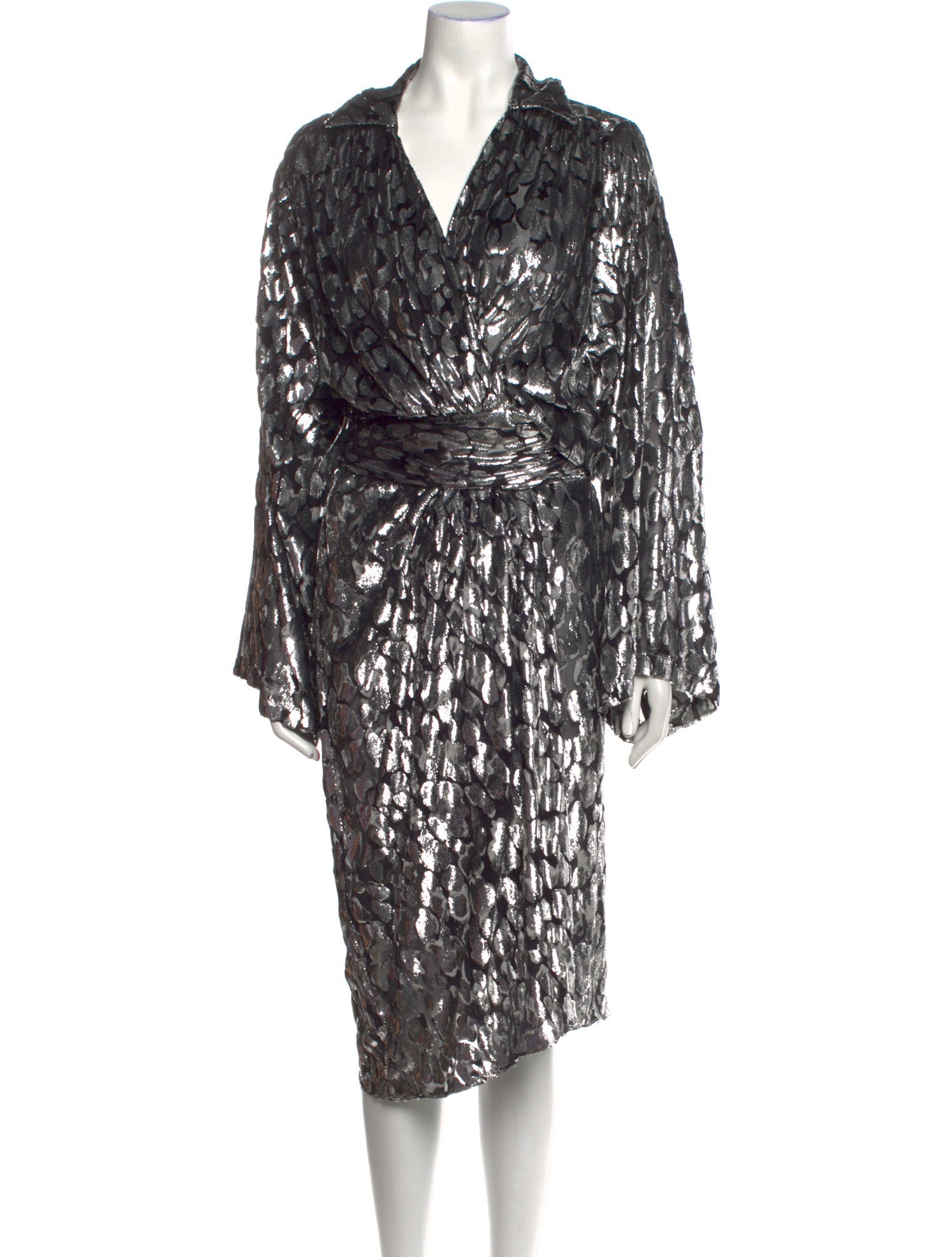 Michael Kors Collection Printed Midi Length Dress