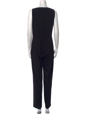 Michael Kors Collection Virgin Wool Square Neckline Jumpsuit