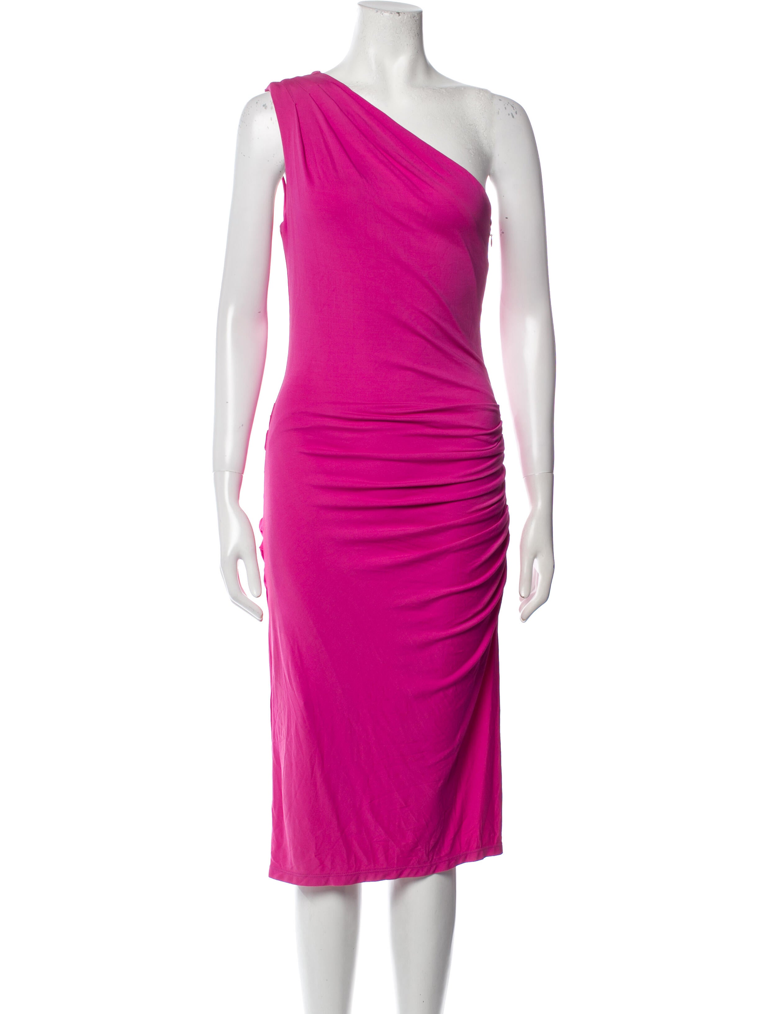Michael Kors One-Shoulder Midi Length Dress