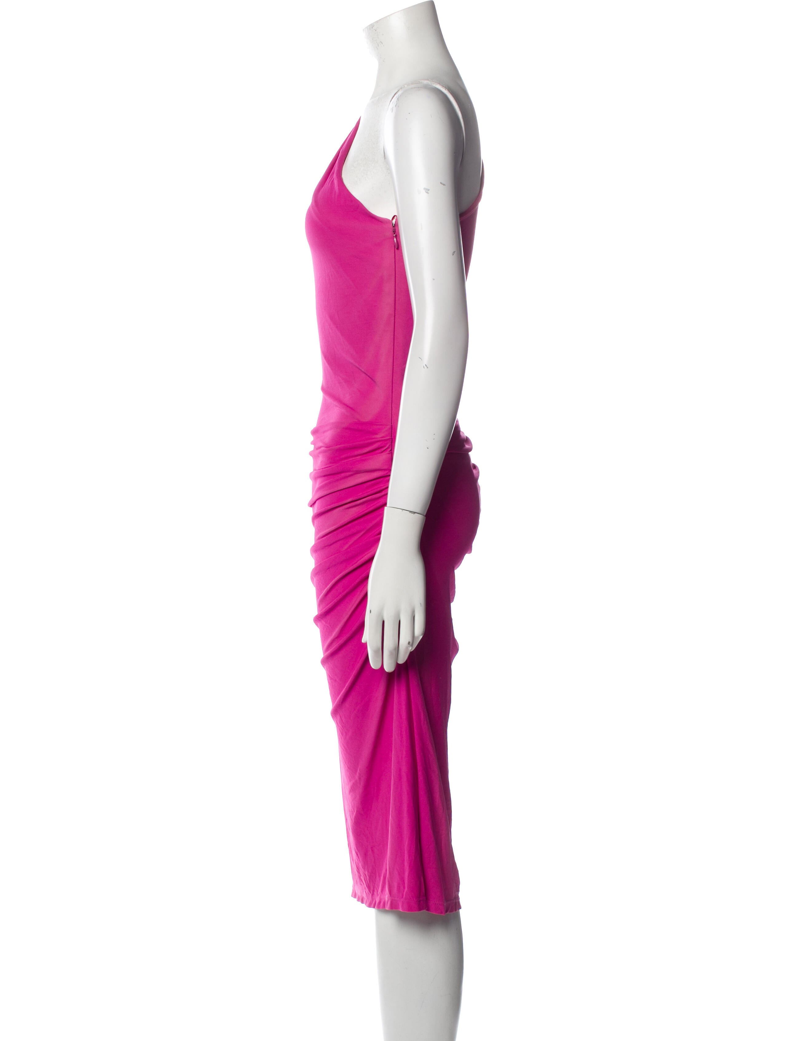 Michael Kors One-Shoulder Midi Length Dress