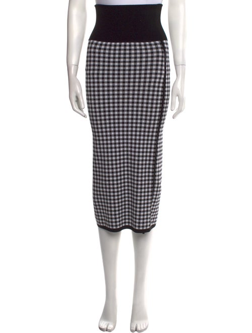 Michael Kors Collection Plaid Print Midi Length Skirt