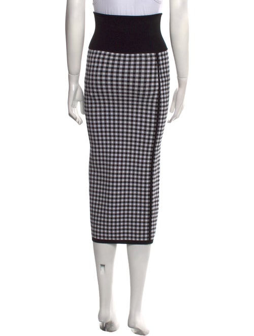 Michael Kors Collection Plaid Print Midi Length Skirt