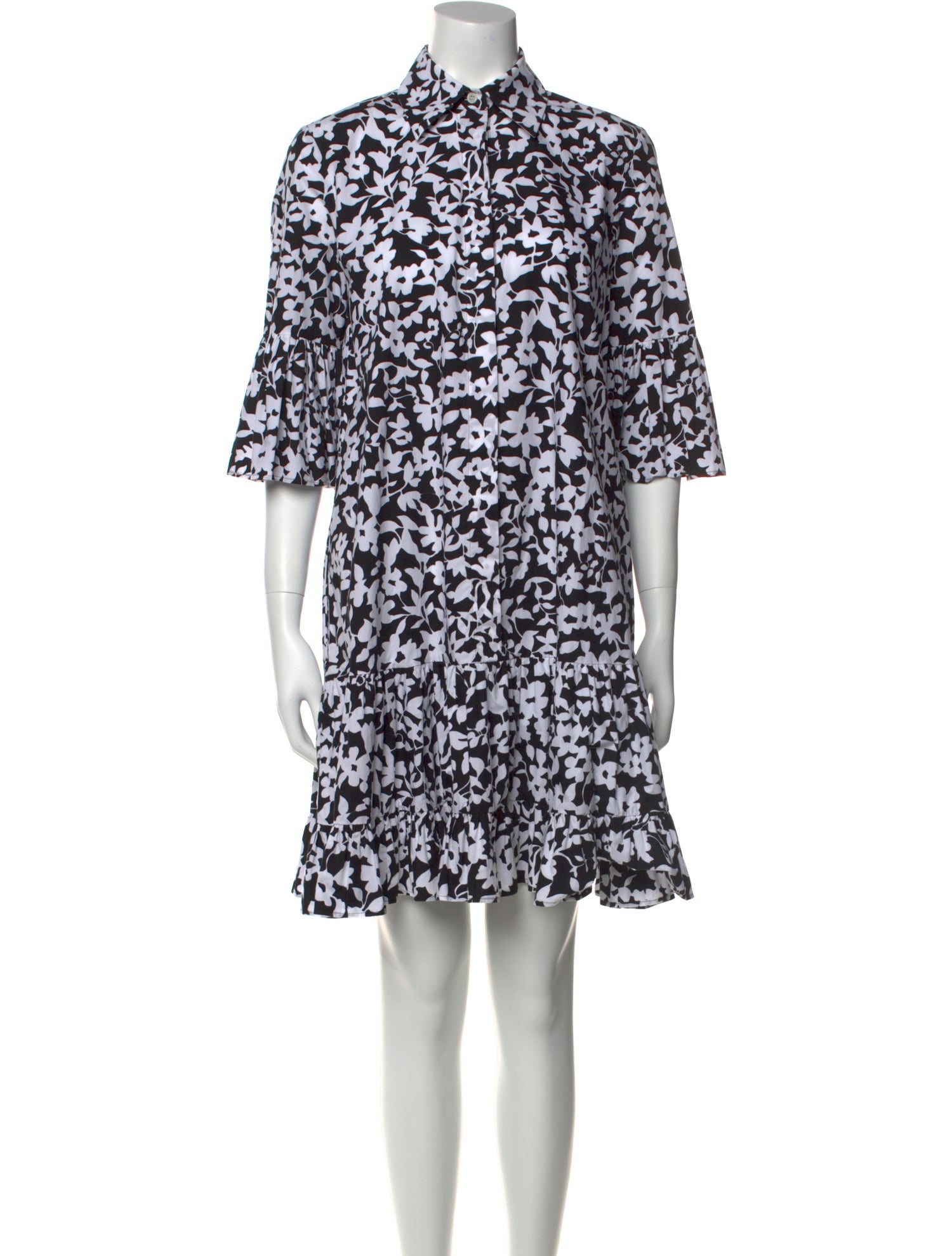 Michael Kors Collection Floral Print Mini Dress