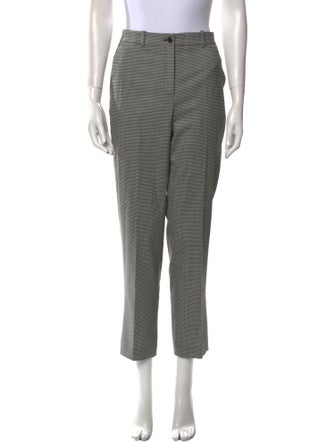 Michael Kors Collection Plaid Print Straight Leg Pants