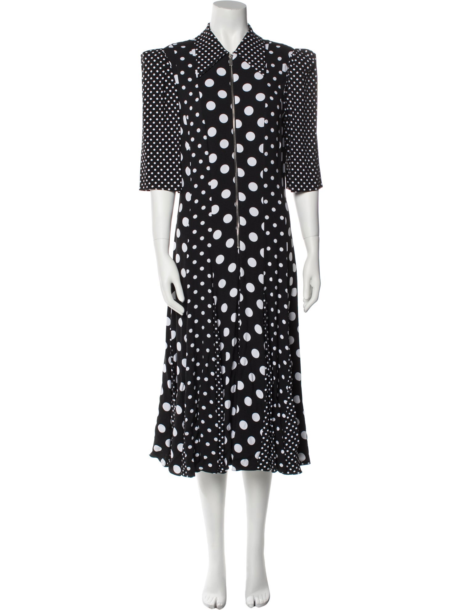 Michael Kors Collection Polka Dot Print Long Dress