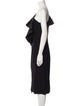 Michael Kors Collection Virgin Wool Midi Length Dress