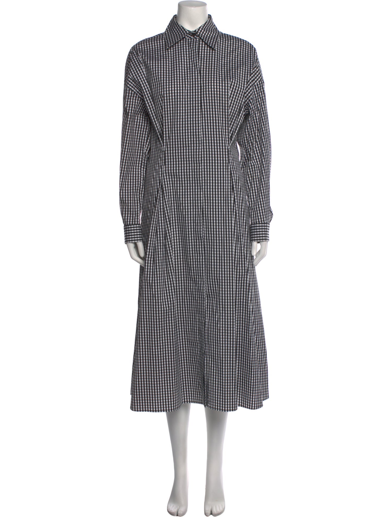 Michael Kors Collection Plaid Print Long Dress