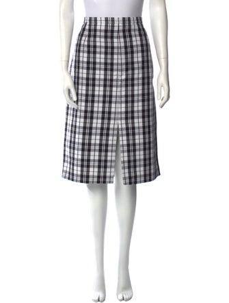 Michael Kors Collection Plaid Print Knee-Length Skirt