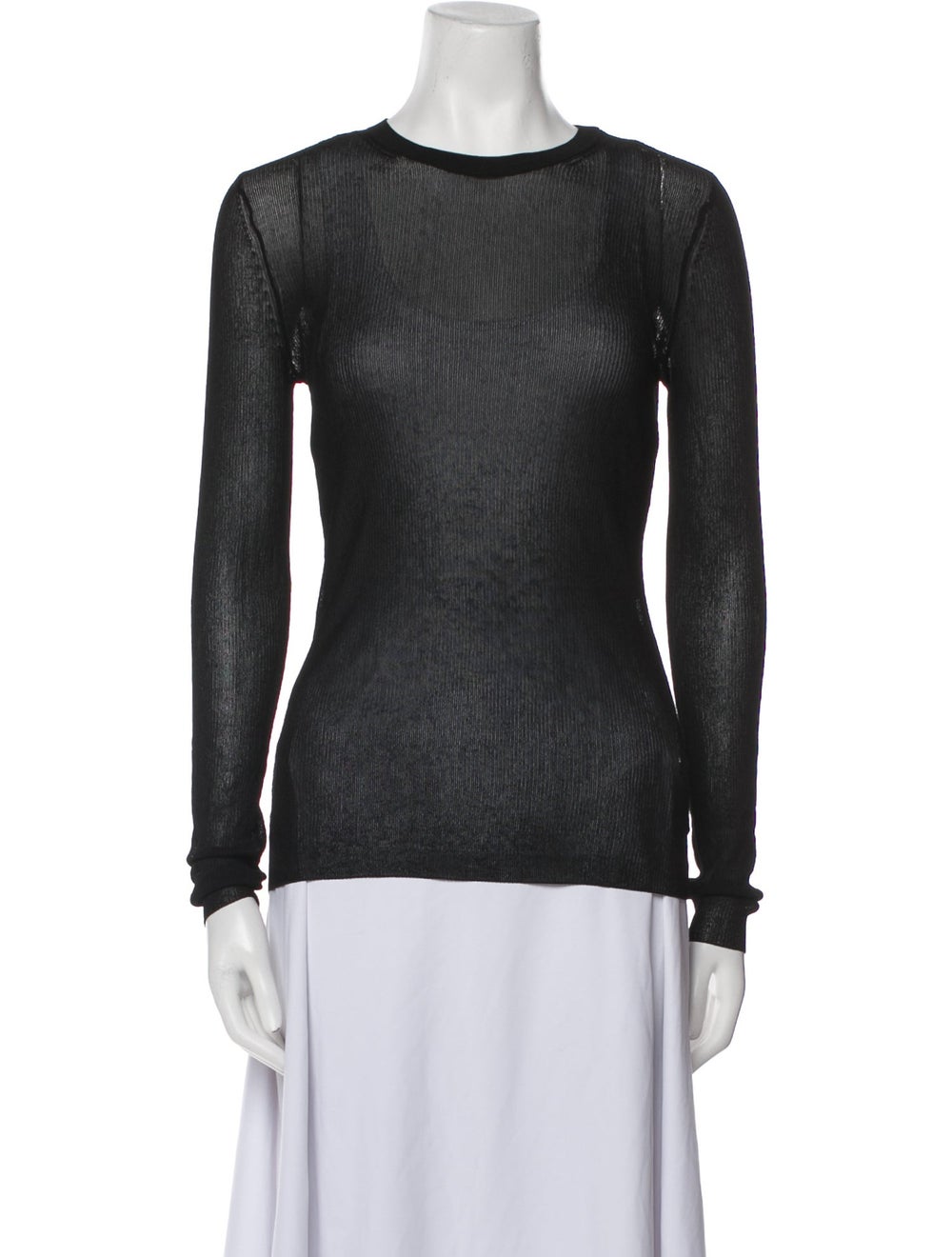 Michael Kors Collection Top Black Long Sleeve