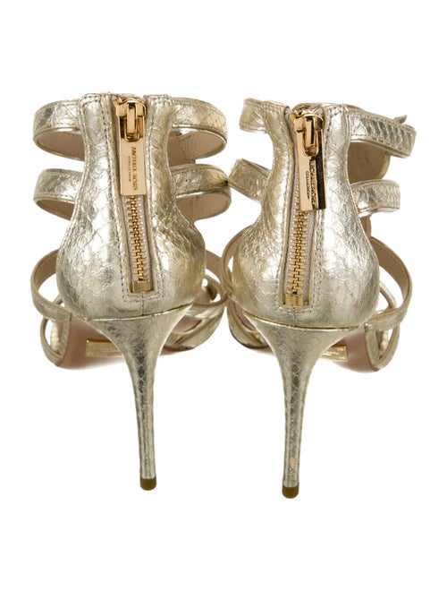 Michael Kors Collection Leather T-Strap Sandals