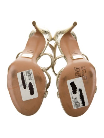 Michael Kors Collection Leather T-Strap Sandals