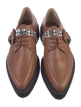 Michael Kors Collection Leather Studded Accents Oxfords