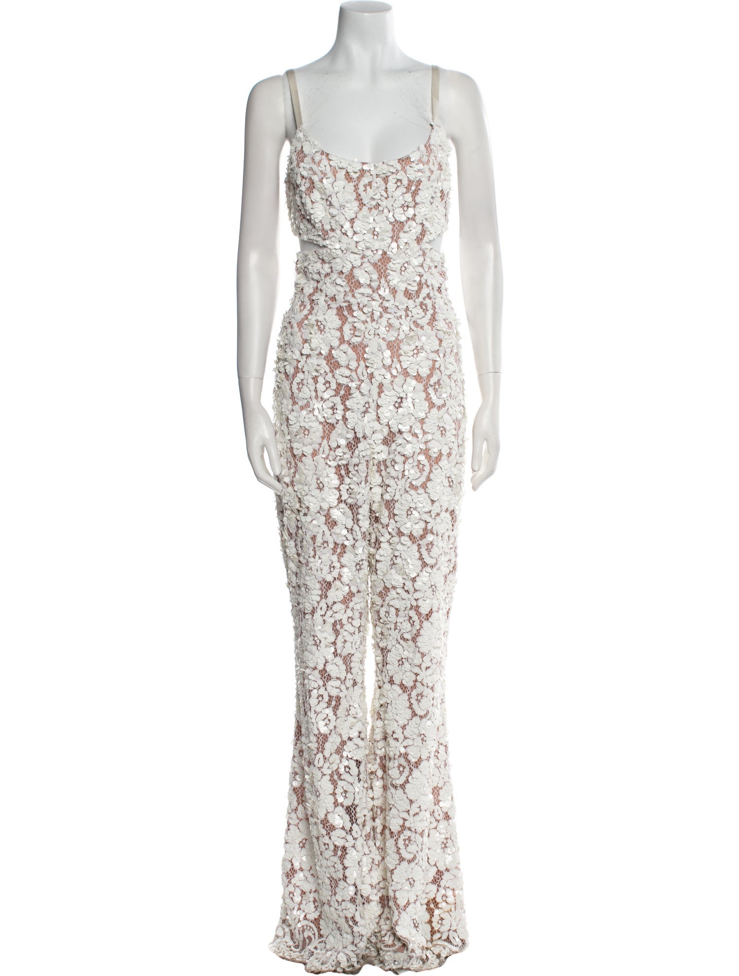 Michael Kors Collection Printed Scoop Neck Jumpsuit