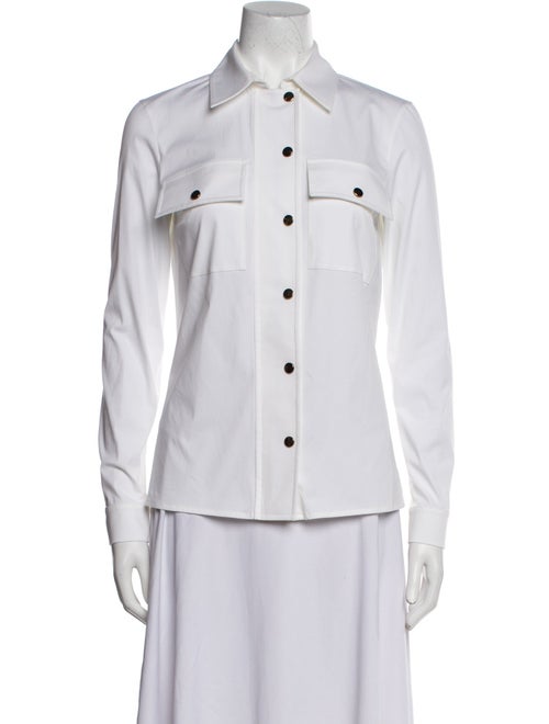 Michael Kors Collection Long Sleeve Button-Up Top