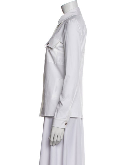 Michael Kors Collection Long Sleeve Button-Up Top