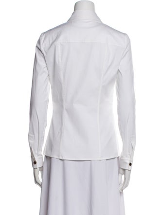 Michael Kors Collection Long Sleeve Button-Up Top