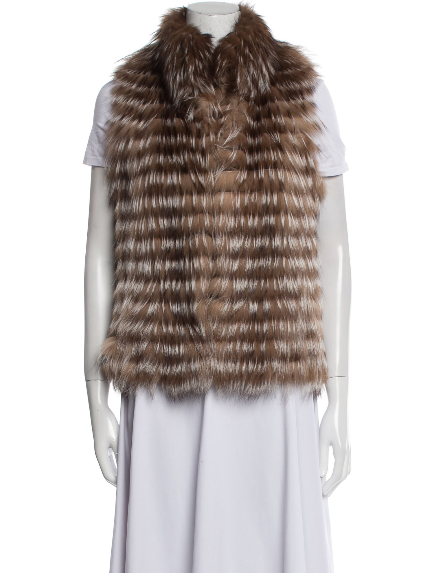 Michael Kors Collection Fox Animal Print Vest