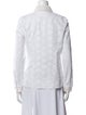 Michael Kors Collection Floral Print Long Sleeve Button-Up Top