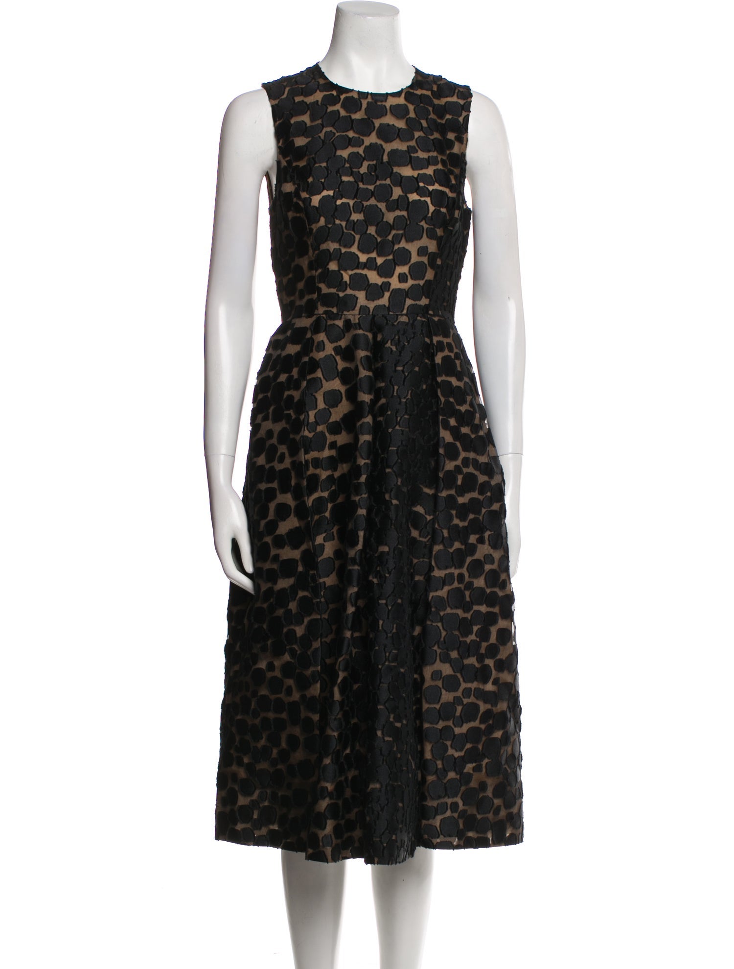 Michael Kors Collection Animal Print Midi Length Dress