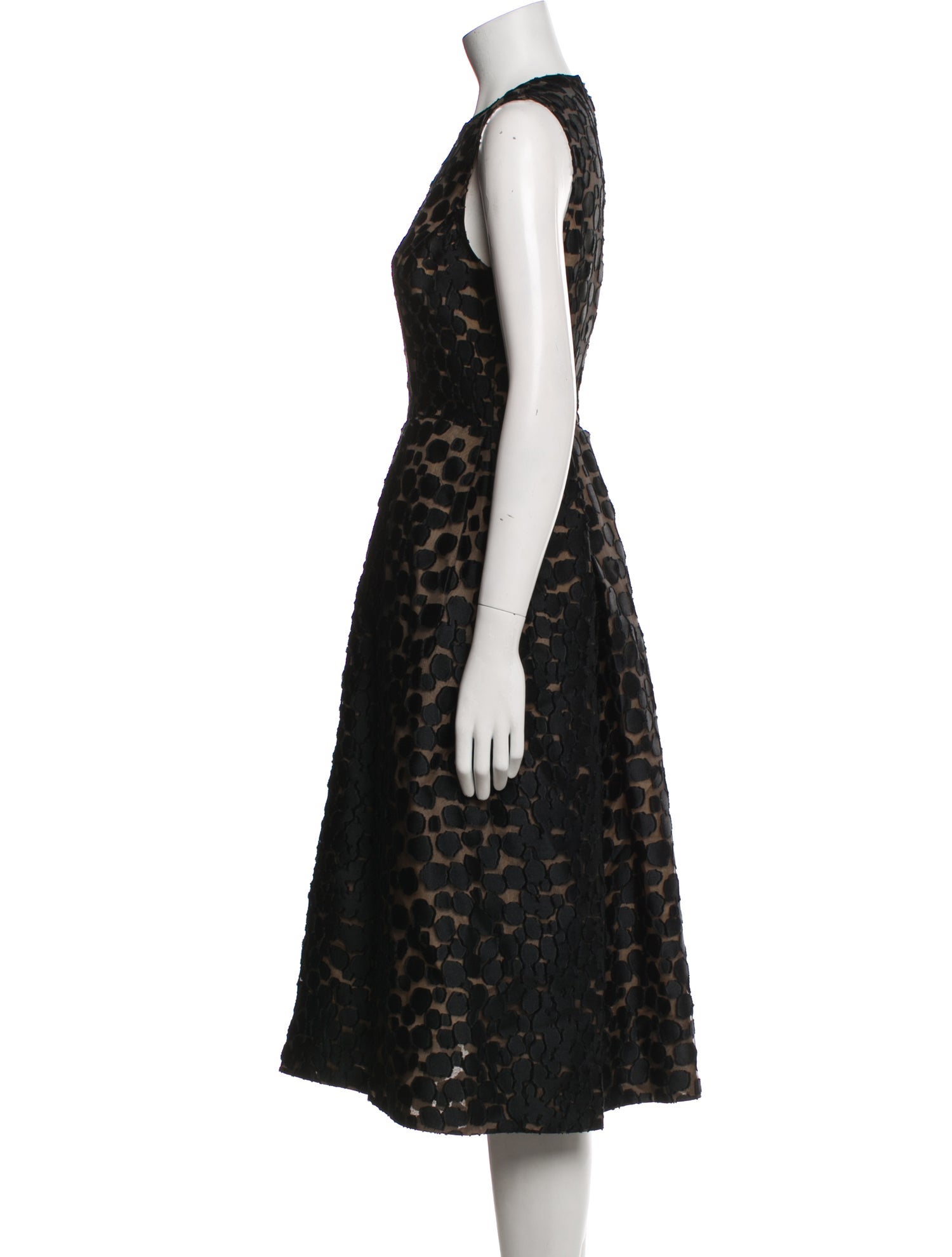 Michael Kors Collection Animal Print Midi Length Dress