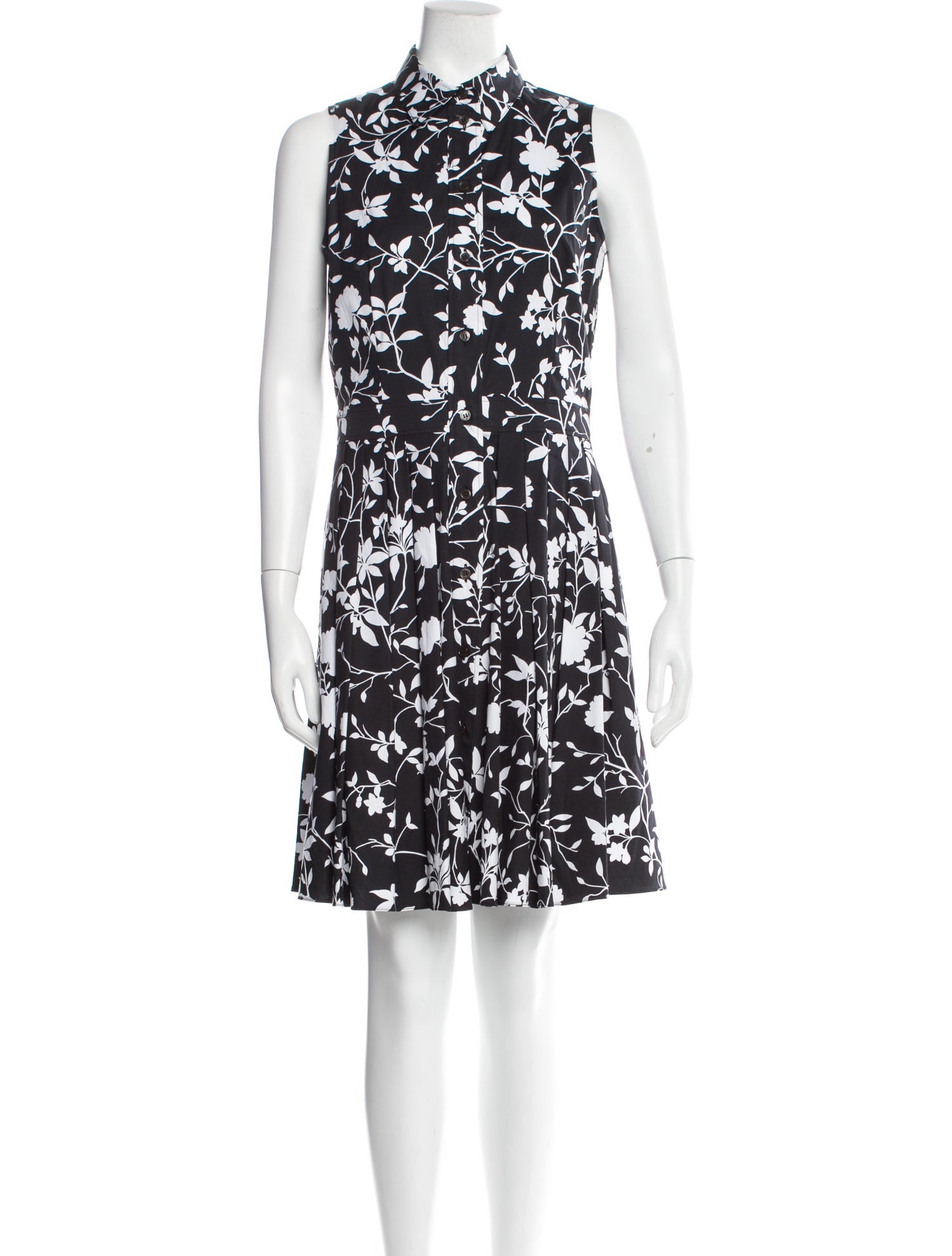 Michael Kors Collection Floral Print Knee-Length Dress
