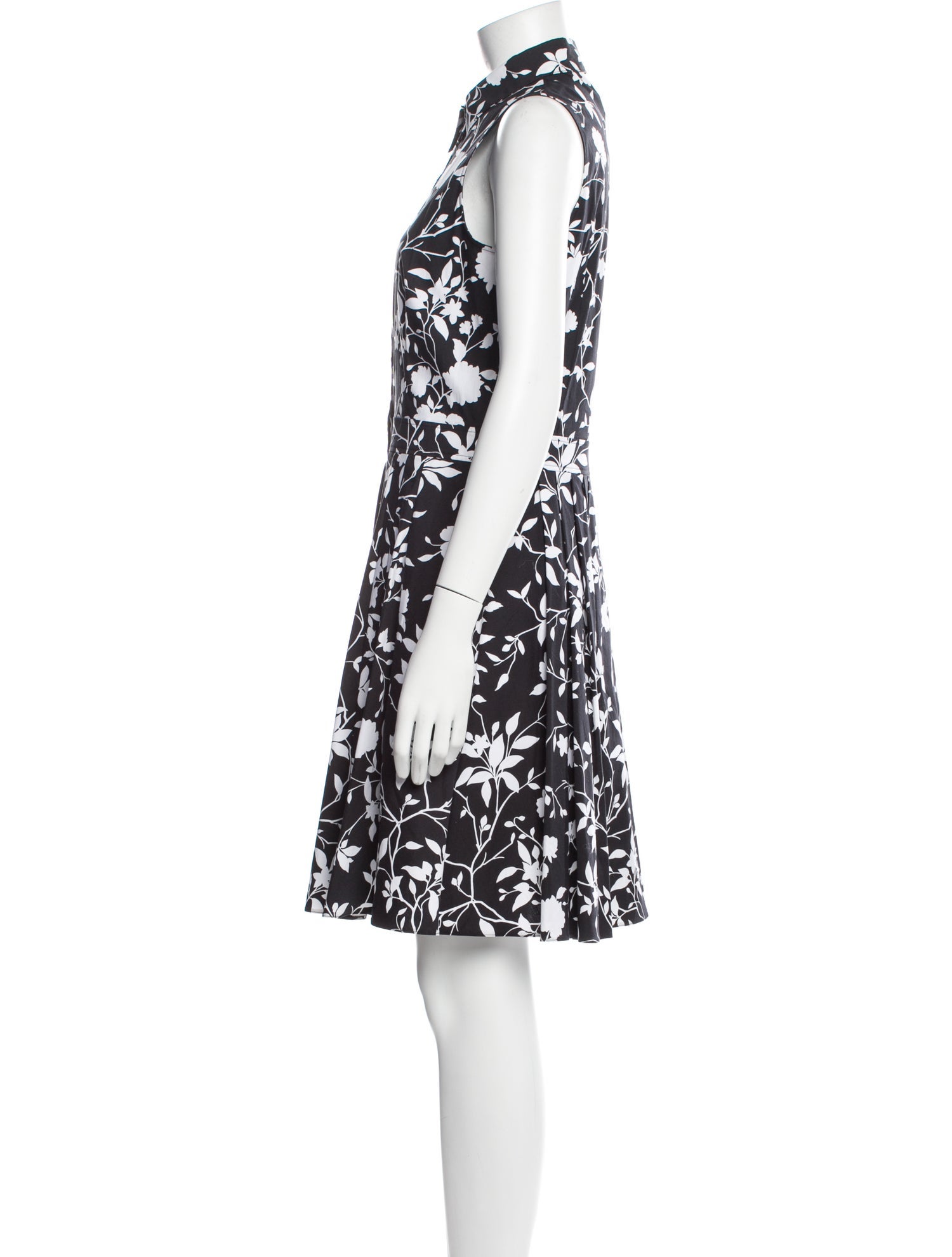 Michael Kors Collection Floral Print Knee-Length Dress
