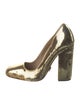 Michael Kors Collection Sequins Leather Trim Embellishment Pumps
