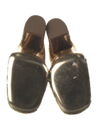 Michael Kors Collection Sequins Leather Trim Embellishment Pumps