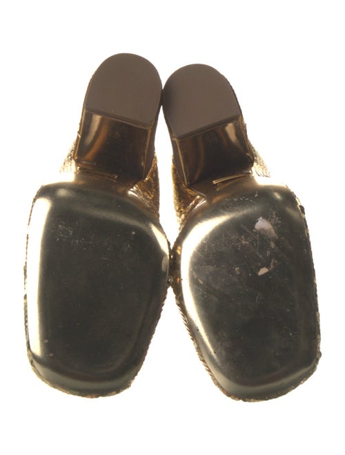 Michael Kors Collection Sequins Leather Trim Embellishment Pumps