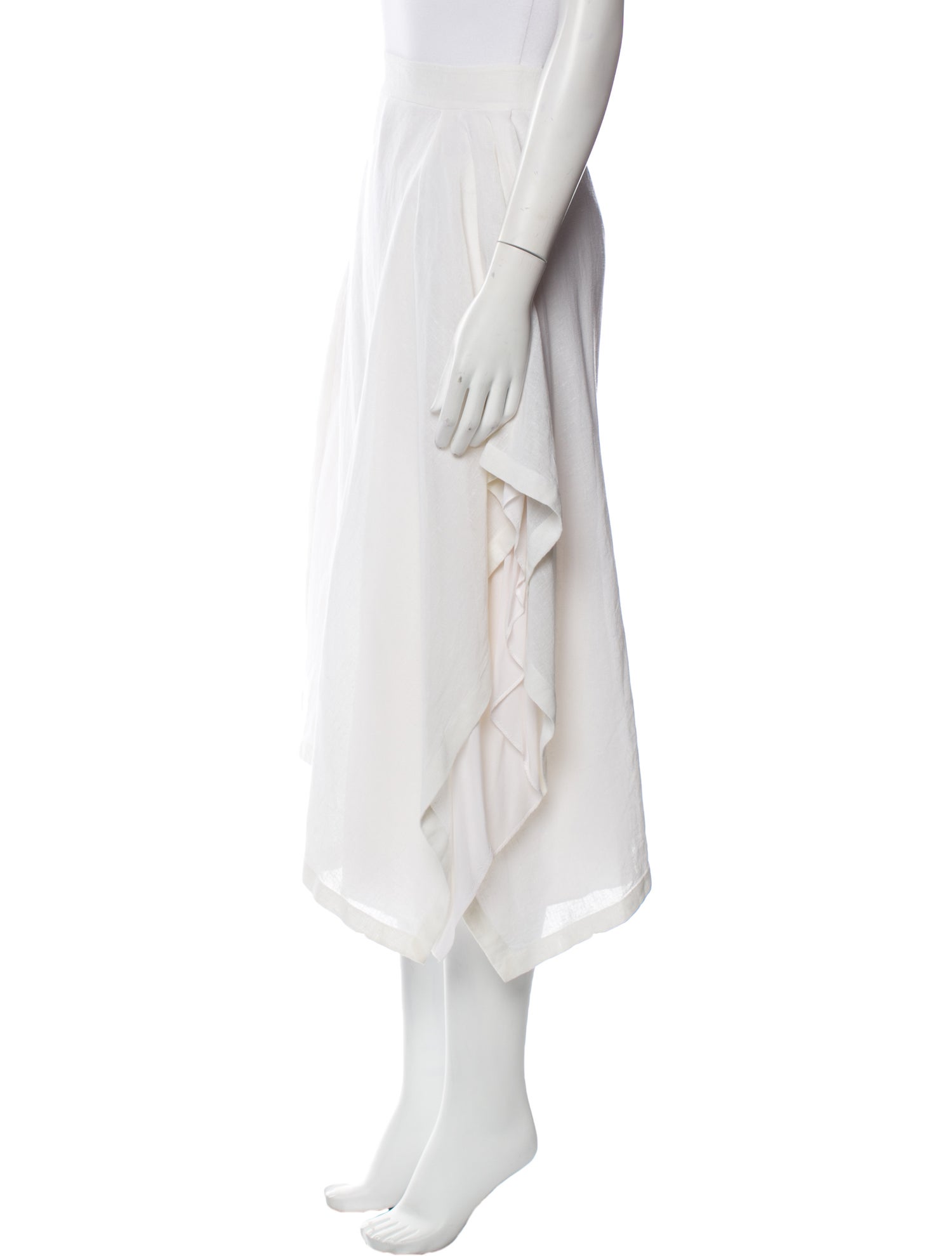 Michael Kors Collection Linen Midi Length Skirt