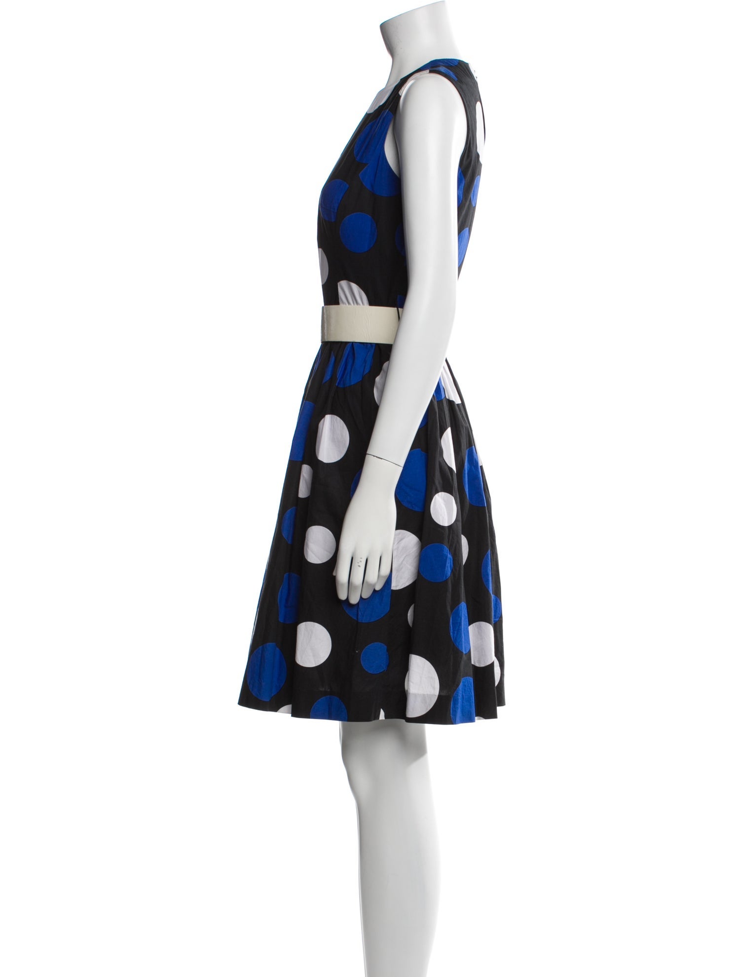 Michael Kors Collection Polka Dot Print Knee-Length Dress