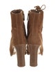 Michael Kors Collection Suede Tassel Accents Lace-Up Boots
