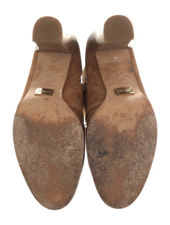 Michael Kors Collection Suede Tassel Accents Lace-Up Boots